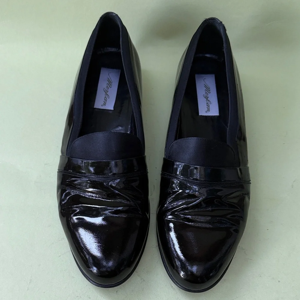 Mezlan Patent Leather/Satin Black Men's Loafers